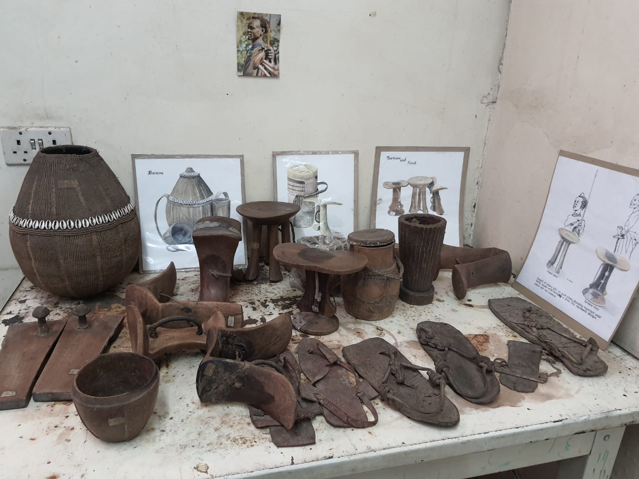 Museum artefacts in Education building 